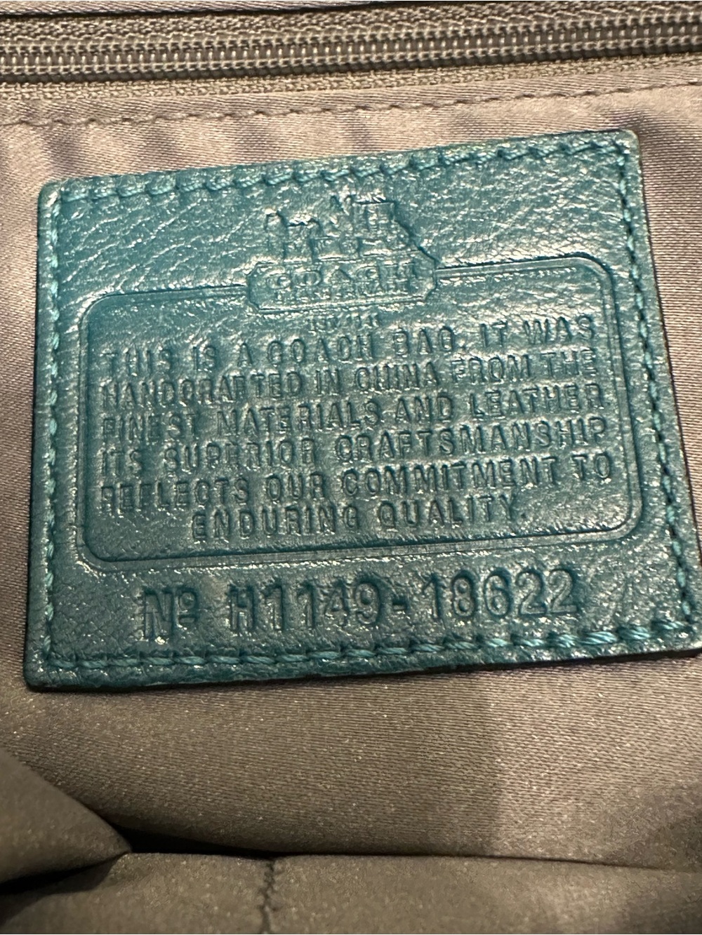 Teal Coach Madison Lindsey Satchel - Picture 6 of 9